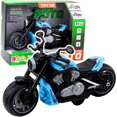 Motocykl Zabawkowy Na Baterie Napęd Światła Dźwięki Niebieski