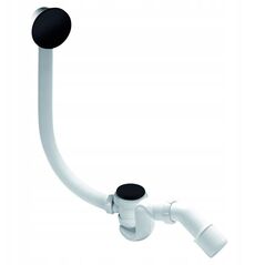 Wirquin syfon wannowy samoczyszczący quick-clac, czarny mat 30724120