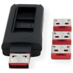 Exsys EXSYS EX-1114-R, 4x gniazdo USB, 1x klucz