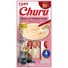INABA CAT CHURU SENIOR TUNA WITH SALMON 4x14g (56g)