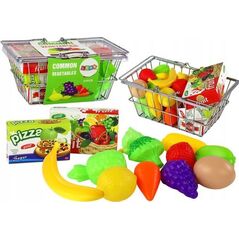 LeanToys Koszyk Sklepowy Na zakupy Warzywa Owoce Spożywcze Metalowy