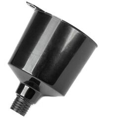 Lejek plastikowy czarny uniwersalny do paliwa cieczy wody owalny 12 cm AMIO-04043