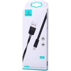 Kabel USB Usams USB-A - Lightning 1.2 m Czarny (SJ199IP01)