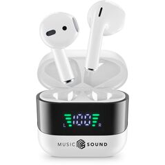 Music Sound 8018080488627 Zestaw słuchawkowy Bezprzewodowy Douszny Połączenia/muzyka Bluetooth Biały