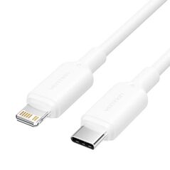 VENTION Type-C Male to Lightning Male 3A Cable 1M White PVC Type (LAKWF) (VENLAKWF) έως 12 άτοκες Δόσεις