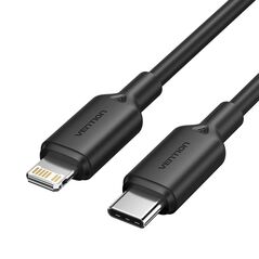 VENTION Type-C Male to Lightning Male 3A Cable 2M Black PVC Type (LAKBH) (VENLAKBH) έως 12 άτοκες Δόσεις