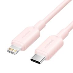 VENTION Type-C Male to Lightning Male 3A Cable 1M Pink PVC Type (LAKPF) (VENLAKPF) έως 12 άτοκες Δόσεις