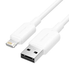 VENTION USB 2.0 A Male to Lightning Male 2.4A Cable 1M White PVC Type (LAMWF) (VENLAMWF) έως 12 άτοκες Δόσεις