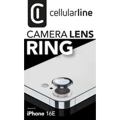 Cellularline Camera Lens Protection Ring fr iPhone 16e Clear
