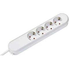 Triton BACHMANN SMART gniazdo 4x styk uziemiony, biały, 1,5 m