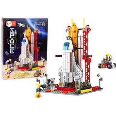 LeanToys Statek Kosmiczny Klocki Konstrukcyjne Kosmos Rakieta Platforma Startowa 500 el.