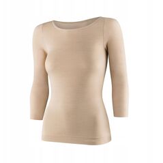 LS1628W Koszulka damska z rękawem 3/4 COMFORT MERINO beżowy M