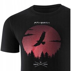SS1265M Koszulka męska z krótkim rękawem OUTDOOR WOOL PRO czarny XXL - ORZEŁ 1