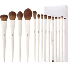JESSUP Luxury Light Gray Comprehensive Brush zestaw pędzli do makijażu oczu i twarzy T329 14szt.