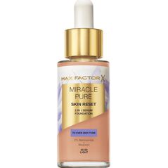 Max Factor Miracle Pure 2w1 Skin Reset Pielęgnujący podkład z serum o wegańskiej formule 30ml LIGHT (40-60)