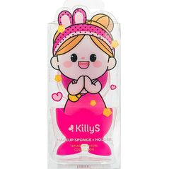 KillyS Tamagotchi girl gąbeczka do makijażu ze stojakiem magenta 1szt.