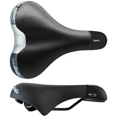Siodło SELLE ITALIA SPORTOURING T 3 S (idmatch S1), Fec Alloy Rail, Light Gel, 492g (NEW 2025)