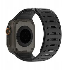 DUX DUCIS pasek CS magnetyczny silikonowy do Apple Watch 42/44/45/46/49 mm czarny