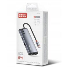 ColorWay 6-in-1 Docking Station | CW-HUB02 | 100 W