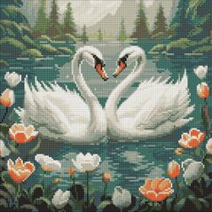 Norimpex Diamentowa mozaika - Wierno¶ć łabędzia 40x40cm