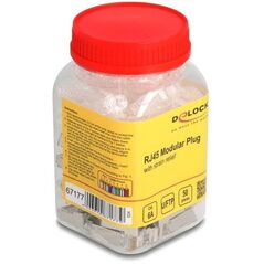 DELOCK  RJ45 Modularer Stecker Cat.6A mit Knickschutztülle
