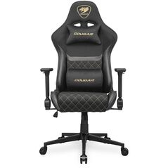COUGAR Gaming-Stuhl Armor One V2 Gold F, PVC/Stoff, Schwarz