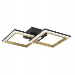 Ceiling LED lamp EGLO CALLIERA, 18.4 W 2500lm 4000 K, black/gold color, 31x52.5x8cm