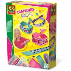 Apyrankų gamybos rinkinys vaikams SES Creative Diamond Bands
