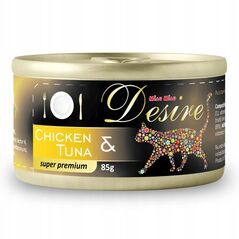 MIAU MIAU DESIRE puszka 85g KOT KURCZAK   + TUŃCZYK