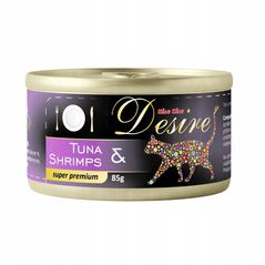 MIAU MIAU DESIRE puszka 85g KOT TUŃCZYK   + KREWETKI