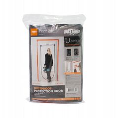 Cover dør med lynlås u-åbning - dækker døråbning mål 2150x1120mm åbning 1850x500mm