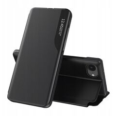 Etui Eco Leather View Case elegancki futerał z klapką i podstawką na iPhone 16e - czarne