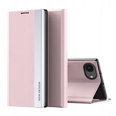 Etui Sleep Case Pro na iPhone 16e z klapką i podstawką - różowe
