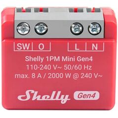 Shelly Relais "1PM Mini Gen4" WLAN BT Matter Zigbee Messfunktion max 8A 1 Kanal Unterputz
