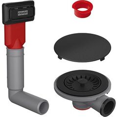 Franke odpływ z korkiem zatyczkowym Color Line, czarny mat 112.0658.444