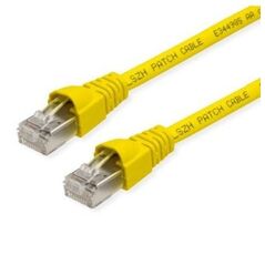TELEGÄRTNER Kabel krosowy RJ45 S/FTP, kat. 6A, LSZH, żółty, 2,5 m