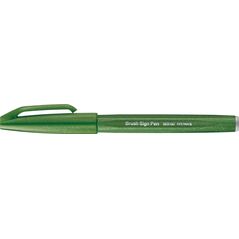 Pisak pędzelkowy Pentel Brush Sign Pen SES15C oliw