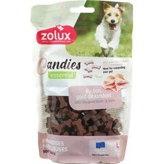 ZOLUX Miękkie przysmaki treningowe dla psa CANDIES mini kostki szynka 150g