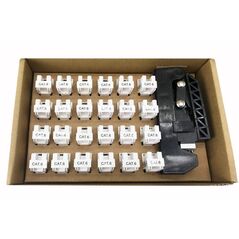 Zestaw 24 modułów Keystone Cat6 UTP z narzędziem zaciskowym