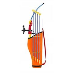 Toy bow, set includes 4 arrows, 75 x 19 x 4.5 cm