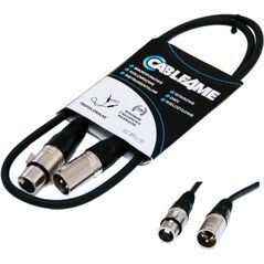 CABLE4ME przewód mikrofonowy sygnałowy XLR/XLR 1m