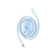 Baseus Retractable USB-C to Lightning Cable 20W Μπλε 1m (P10364501311-00) (BASP10364501311-00) έως 12 άτοκες Δόσεις