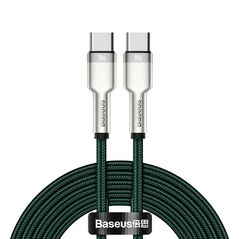 Baseus Cafule Metal Braided USB 2.0 Cable USB-C male - USB-C male Πράσινο 2m (CATJK-D06) (BASCATJK-D06) έως 12 άτοκες Δόσεις