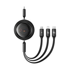 Baseus Fast Charging Cable 3in1 Free2Draw USB-C to USB-C/Lightning/Micro 100W 1.1m Black (P10368700111-04) (BASP10368700111-04) έως 12 άτοκες Δόσεις