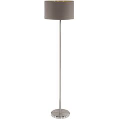 EGLO Φωτιστικό δαπέδου Eglo Maserlo 95172 με καπέλο 1x60W E27 σκούρο γκρι/χρυσό