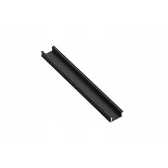 LED strip profile set GTV, straight, surface mounting, black, 2 m