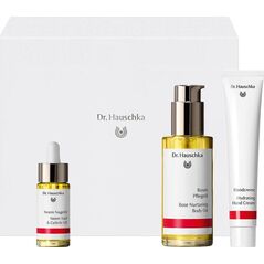 Dr. Hauschka Beautiful Body zestaw krem do rąk 50ml + olejek do ciała 75ml + olejek do paznokci 18ml