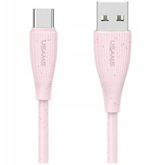 Kabel USAMS Green Series SJ714 18W 3A    USB-A do USB-C 1m różowy