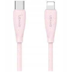 Kabel USAMS Green Series SJ717 30W USB-C do Lightning 1m różowy