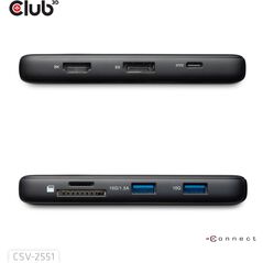 CLUB3D CSV-2551 huby i koncentratory USB Type-C